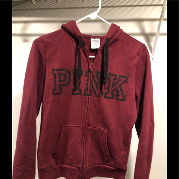 Victoria Secret Pink maroon xs sweatshirt hoodie - Picture 1 of 2